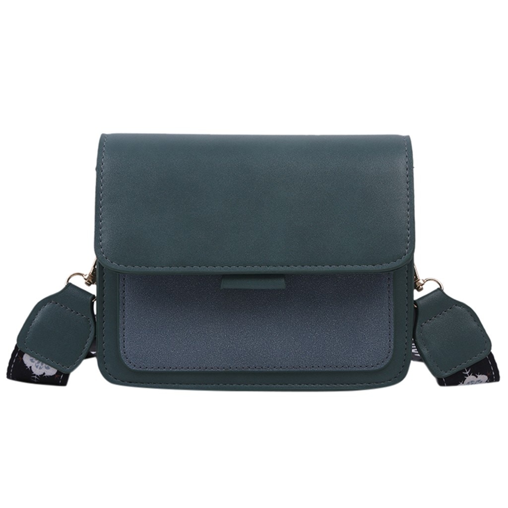 Mini Portable Single shoulder Bag Women's Large Capacity Leather Shoulder Messenger Bag Lady Small Flap criss-cross Bag: Blue