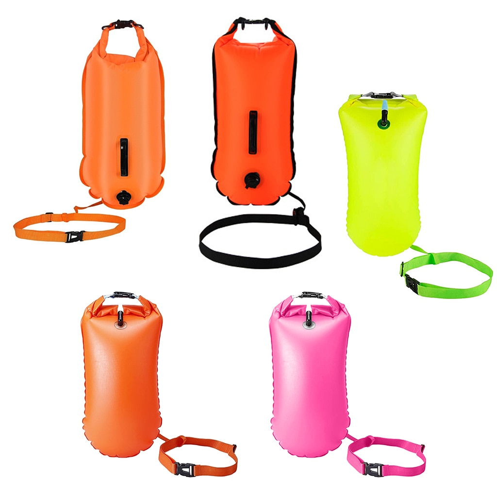 Inflatable Flotation Bag Life Swim Buoy PVC Waterproof Dry Bag Swimming Backpack Kayak Fishing Camping Hiking Rucksack