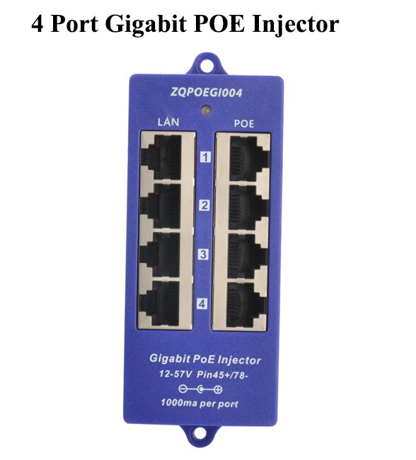 Mode B Gigabit PoE Injector 1000Mbps PoE Patch Panel 802.3af For up to 8 IP Cameras WiFi Access Point(AP): Yellow