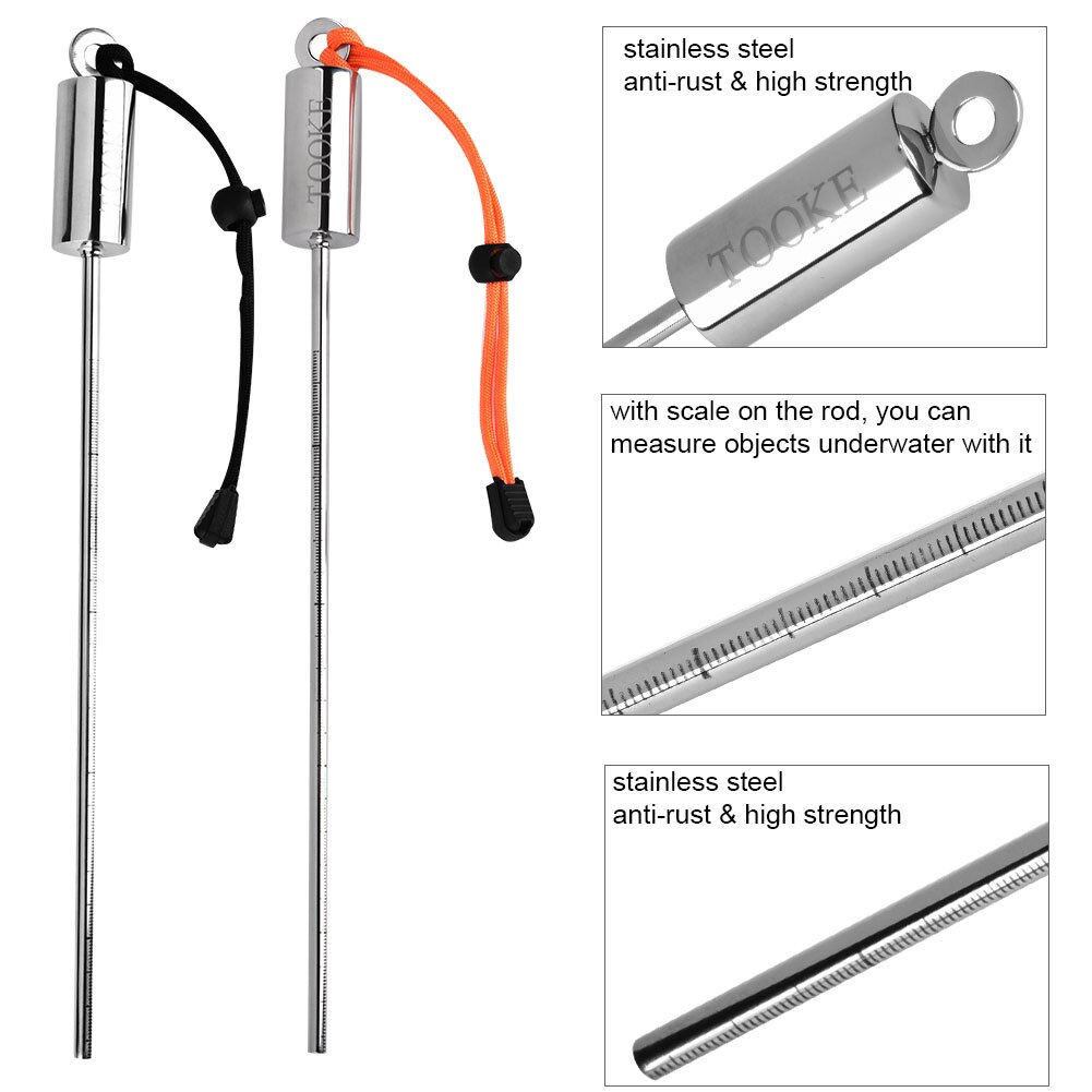 Scuba Diving Point Rod Stainless Steel Scuba Dividing Stick Pointer Rod with Lanyard Underwater Water Sports Pool & Accessories