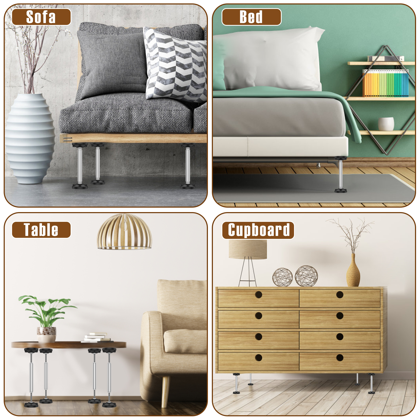 2Pcs Telescopic Support Rod Support Frame Jack 300... – Grandado