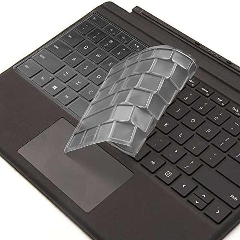 Teclado do portátil capa de silicone perfeitamente apto para microsoft surface pro 4 5 6 7 2017 2018 2019 ultra macio-toque tpu protetor: Pro 5 2017
