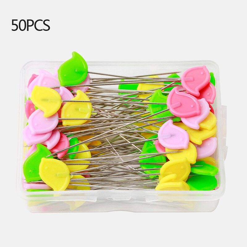100Pcs Stainless Steel Dressmaking Pins DIY Sewing Accessories Embroidery Patchwork Pins Accessories Tools Sewing Marker Needle: 9 / 50Pcs