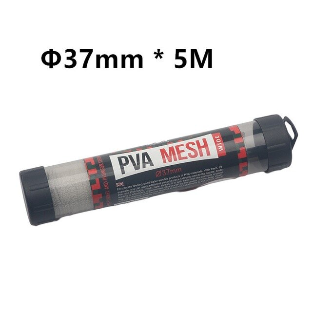 1Pcs 5M Narrow Mesh Tube Net Carp Water Soluble Net Dissolving Fishing Feeder Lure Refill Plunger BarTackle Carp Fish Feeder: 37mm