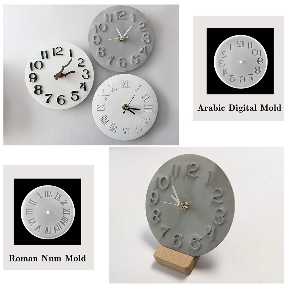 Silicone Mold Clock For Jewelry 10/15cm Small And Big Size Clock Resin Silicone Mould Handmade Tool DIY Epoxy Resin Molds