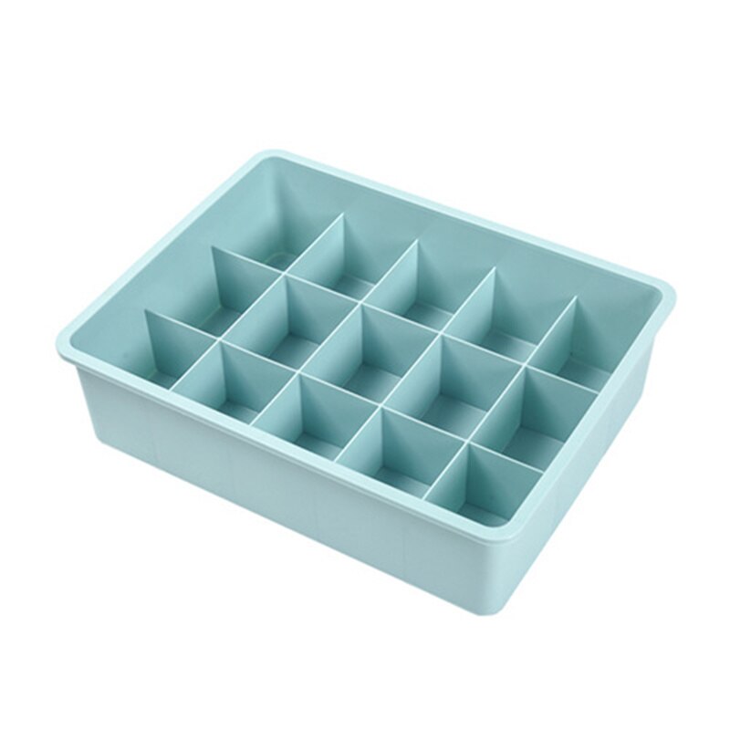 Plastic Multi Grids Ondergoed Bh Sokken Opbergdozen Kleding Organizer Thuis Slaapkamer Kast Lade Plastic Divider Organizer: light blue 15 grid