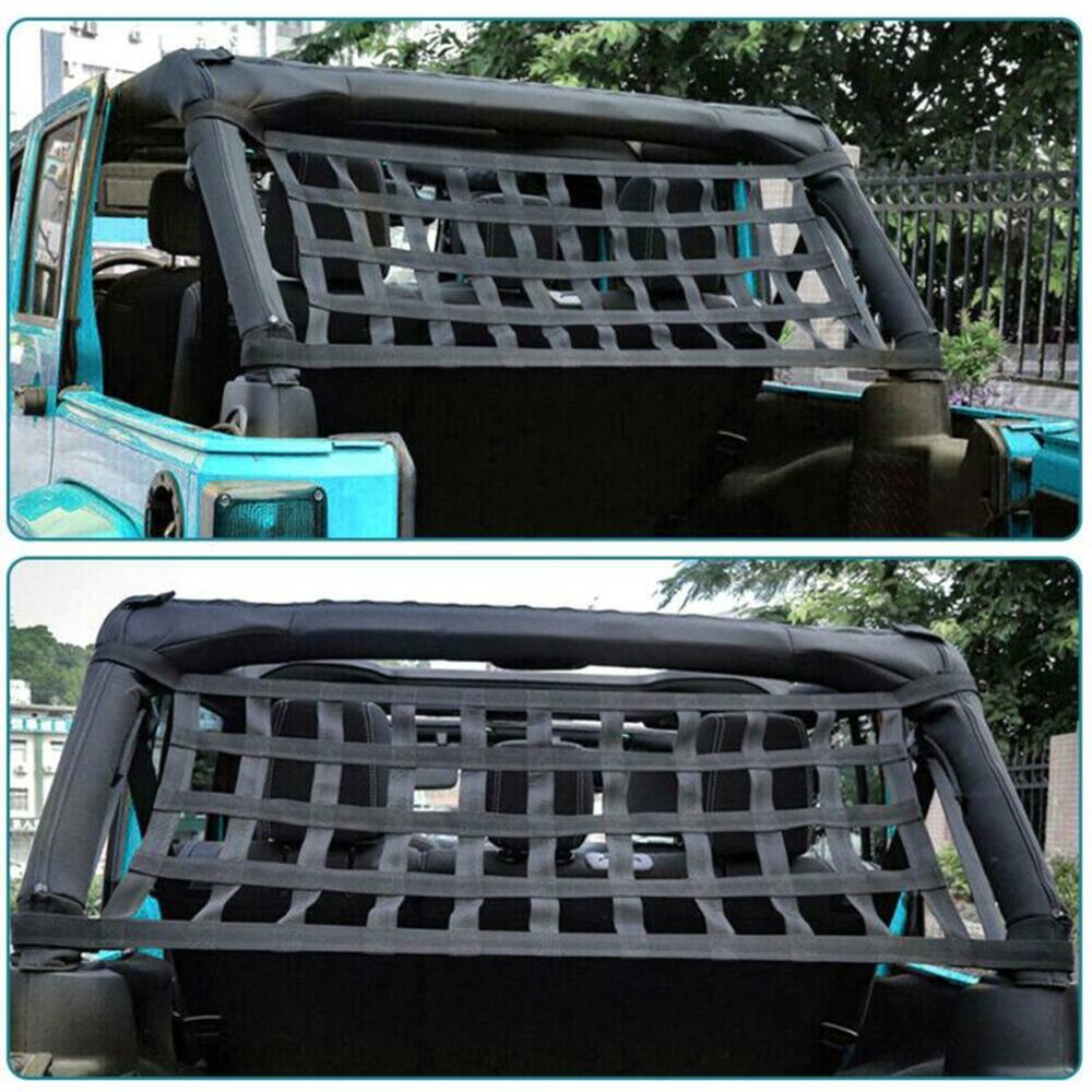 Multifunktions mesh lastnet bil tagnet hængekøje passer til jeep wranlger tj jk jl biltilbehør