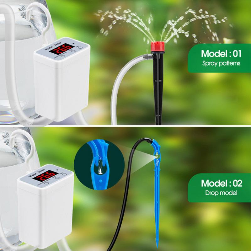 Automatische Plant Waterer Slimme Watering Druppelirrigatie Waterer Programmeerbare Water Timer Oplaadbaar Plant Watering Systeem Voor