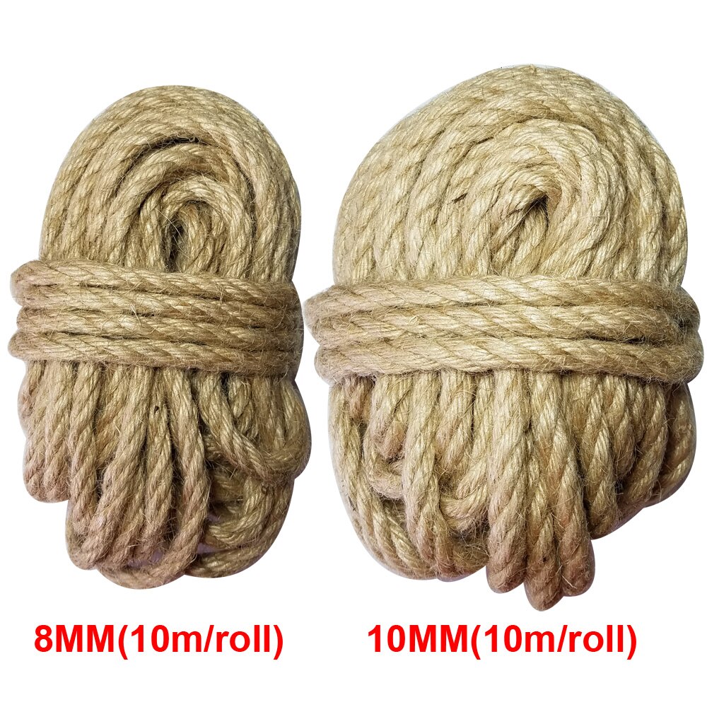 100%  naturligt jute reb 1mm-10mm garn macrame snore til dekoration håndlavet gør-det-selv
