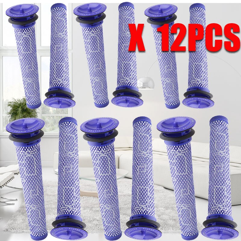 Recambios de filtros para dyson v6, v7, v8, dc62, DC61, DC58, DC59, DC74, filtro de aspiradora, Parte #965661-01: 12pcs