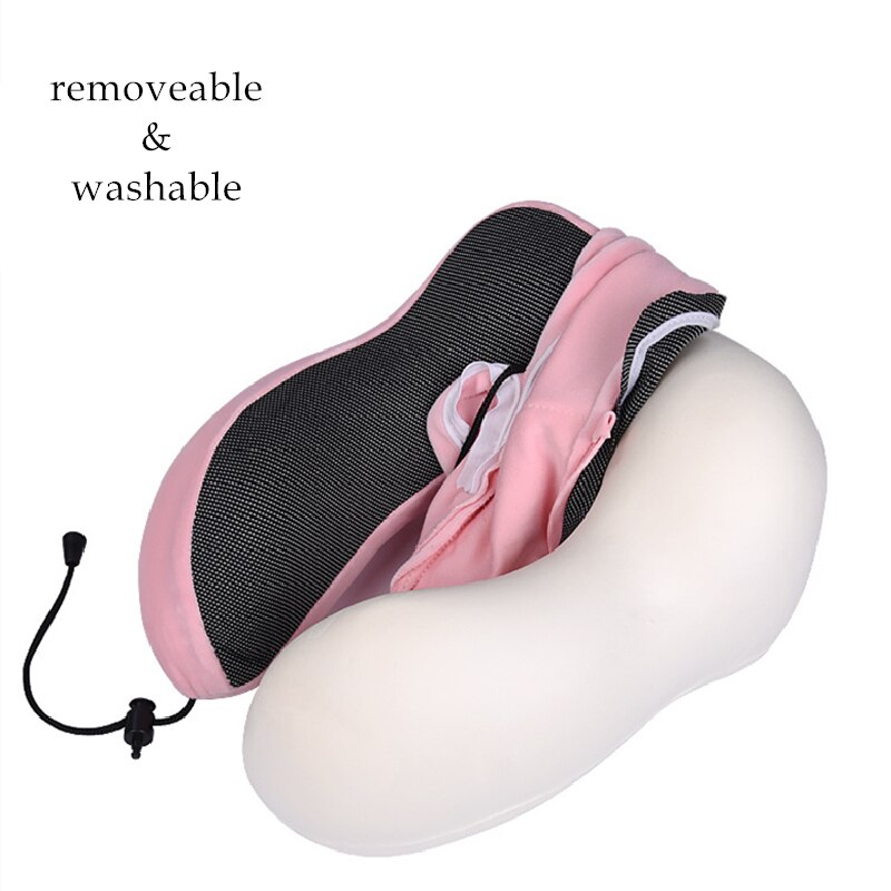 1PC en Mousse à Mémoire De Forme En Forme de U Cou Oreillers Doux Rebond Espace Oreiller De Voyage Solide Cervicale Soins Literie
