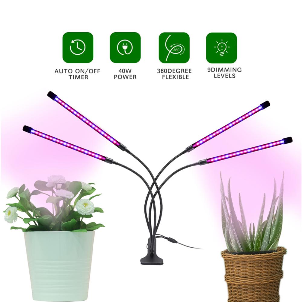 Luz LED de cultivo con USB Fito, Fito lámpara de espectro completo con Control para plantas semillas y flores, caja de tienda de cultivo Fitolamp para interiores