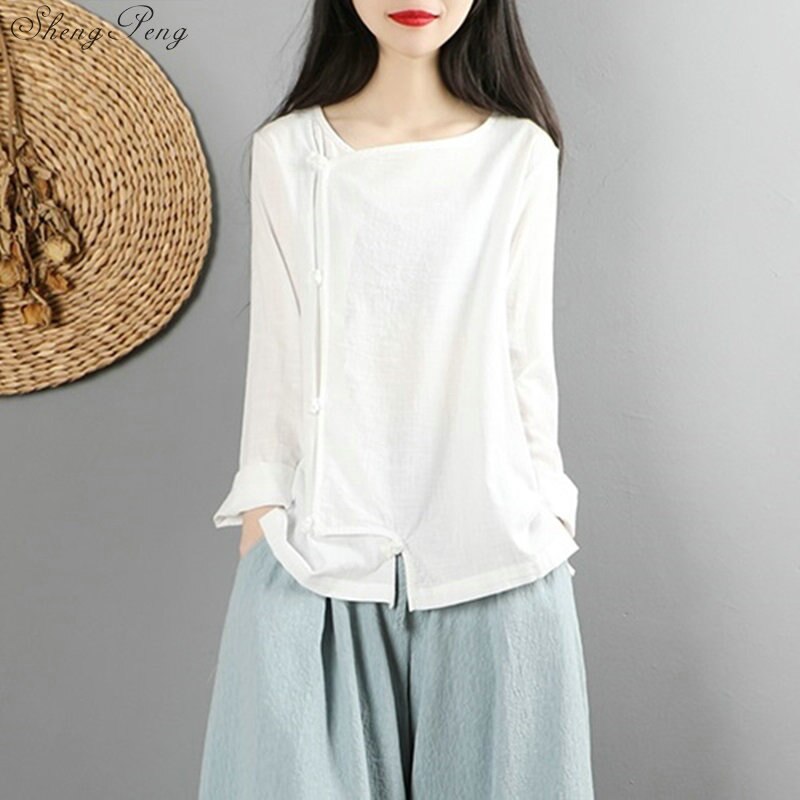 Traditionele chinese kleding voor dames, tops en blouses, shirt, oosterse vrouwelijke cheongsam, top, chinese kleding  v1471