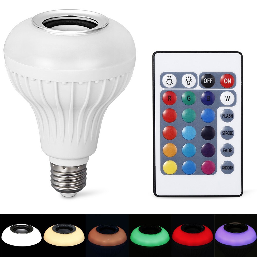 Smart Lamp E27 LED RGB Licht Draadloze Muziek LED Lamp Bluetooth Kleur Veranderende Lamp App Controle Android IOS Smartphone