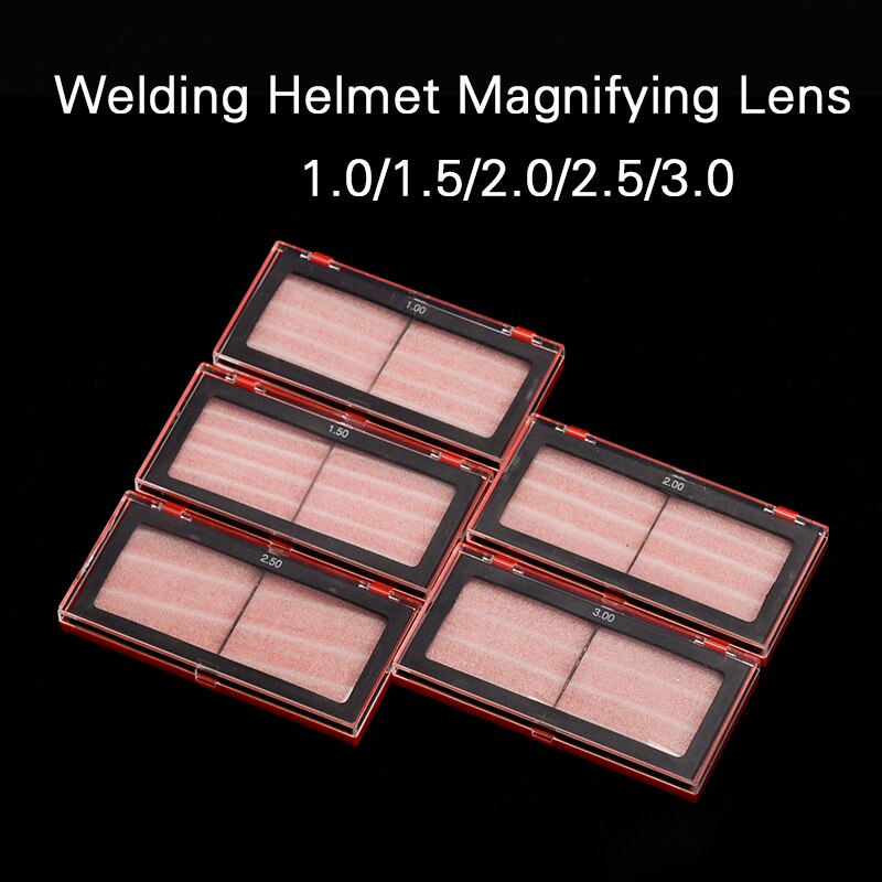 Casco de soldadura con dioptrías, lente de aumento de cristal pc 11x5,5 cm, 1,0/1,5/2,0/2,5/3,0, 1 unidad