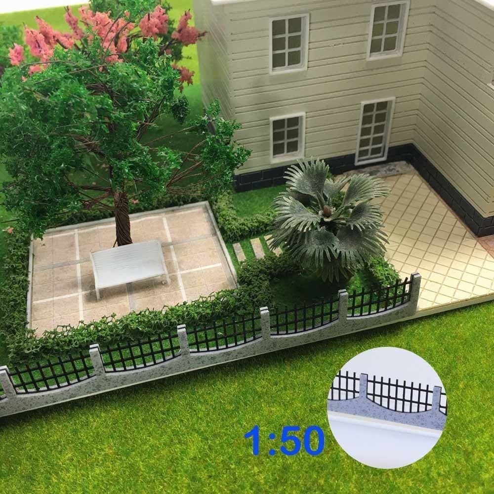 3PCS 34.5cm Fences Model Train Railway Building Fence Railing 1:50 O Scale GY47050 model building kit railway modeling
