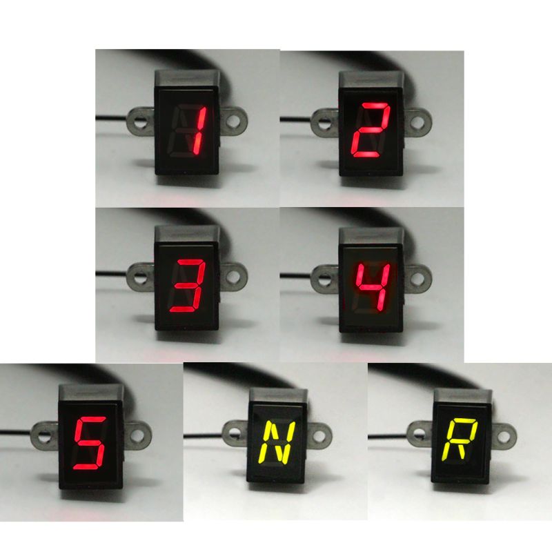 Indicador de marchas para motocicleta, pantalla Digital de 6 velocidades, aplicación de luz para Motocross todoterreno, piezas de repuesto de Motor Neutral