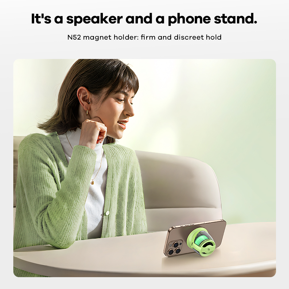 IMENSO IMS-S1048 Mini Portable Speaker RGB Lighting Magnetic Speaker BT5.3 Small Sound Box 7 Hours Playback Phone Holder Speaker