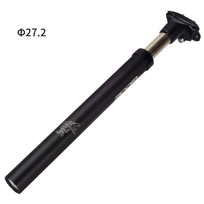 Barra de asiento de aleación de aluminio para bicicleta de montaña con amortiguador de tubo 31,6 27,2: 27.2 Black