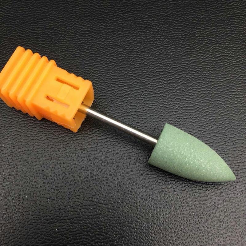 10mm diameter gummi siliciumcarbid spidshoved fleksibel polermaskine neglebor elektrisk manicure maskine tilbehør: 53-05