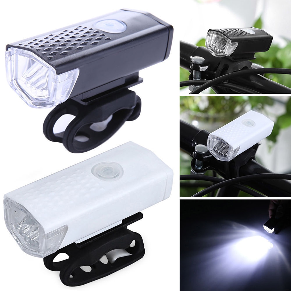 Bike Bicycle Light Headlight Battery USB LED Rechargeable Waterproof Handlebar Frame Lamp Flashlight High Luminosity White Other