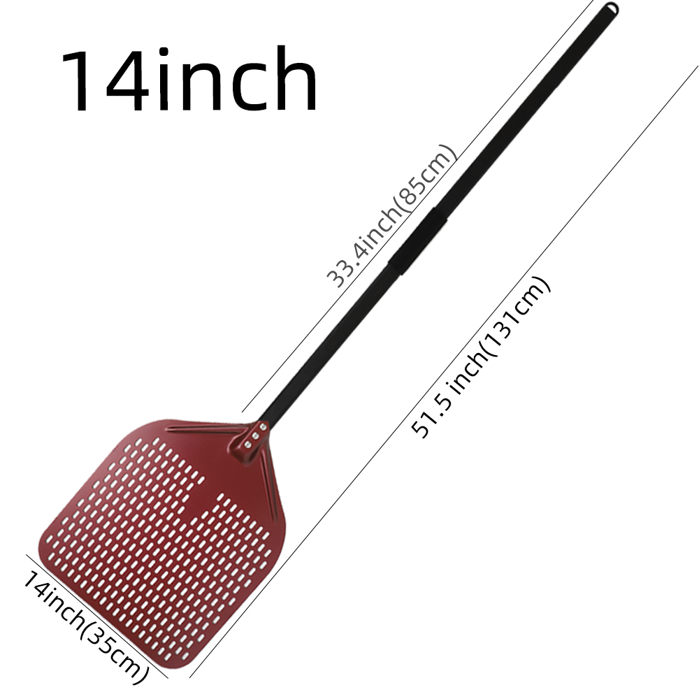 13 14 Inch Long Handle Pizza Peel Paddle Adjustable Turning Shovel Baking Tools Kitchen Utensils Nonstick Pizza Turner for Oven: plum