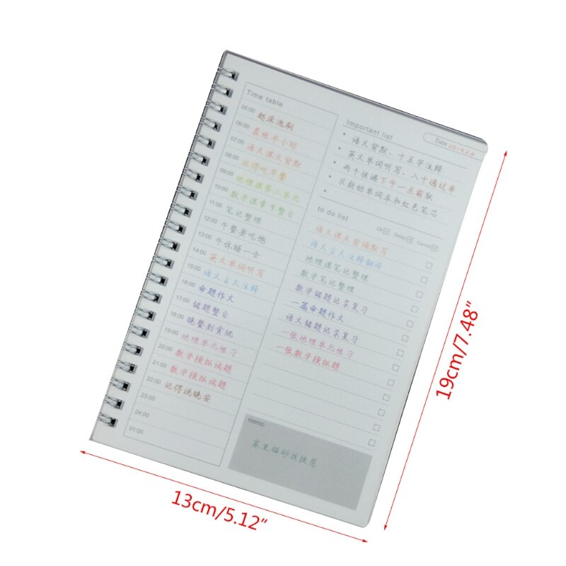 D5QC Karft Papier Cover Leven Planner Retro Gedateerd Dagelijkse Planner Met To-Do-Lijst Tijd Tafel Voor Productiviteit doel Instelling