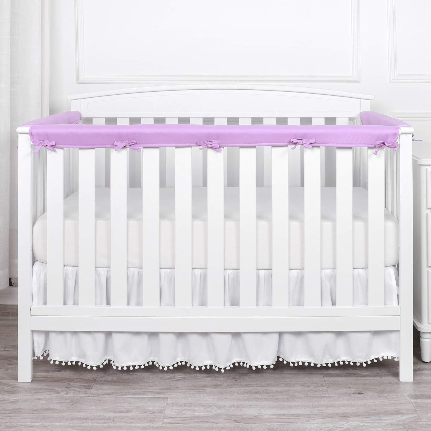 Baby children cotton bed fence cover anti-collision solid color baby bed universal guardrail cover Room decor Things to the room: 4 51x7 inches