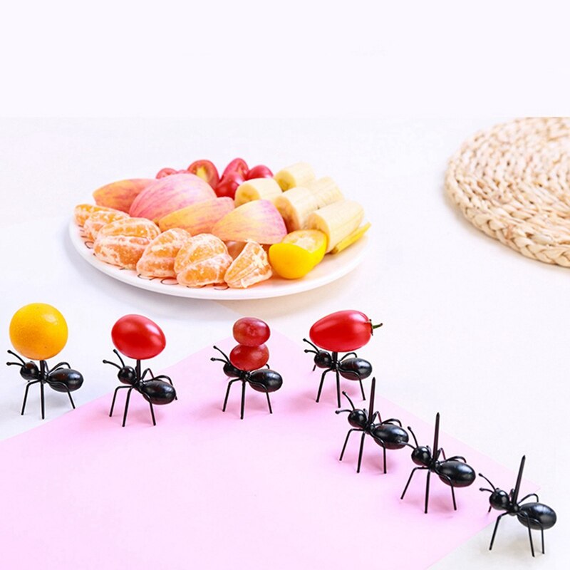12 unids/lote frutas palillo cena hormigas en forma de elegir pastel snacks postres tenedores casa cocina Gadgets vajilla