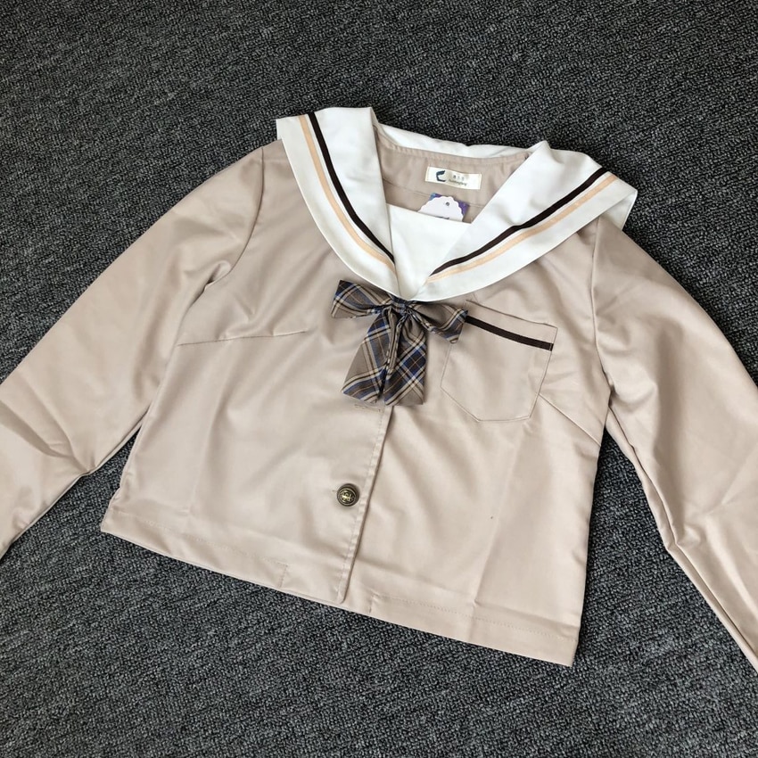 Schüler Mädchen Schuluniform Japanischen Koreanische Stil Frauen JK Anzug Volle Hülse Bluse Plaid Felsen Herbst Winter Hohe Schule Anzug
