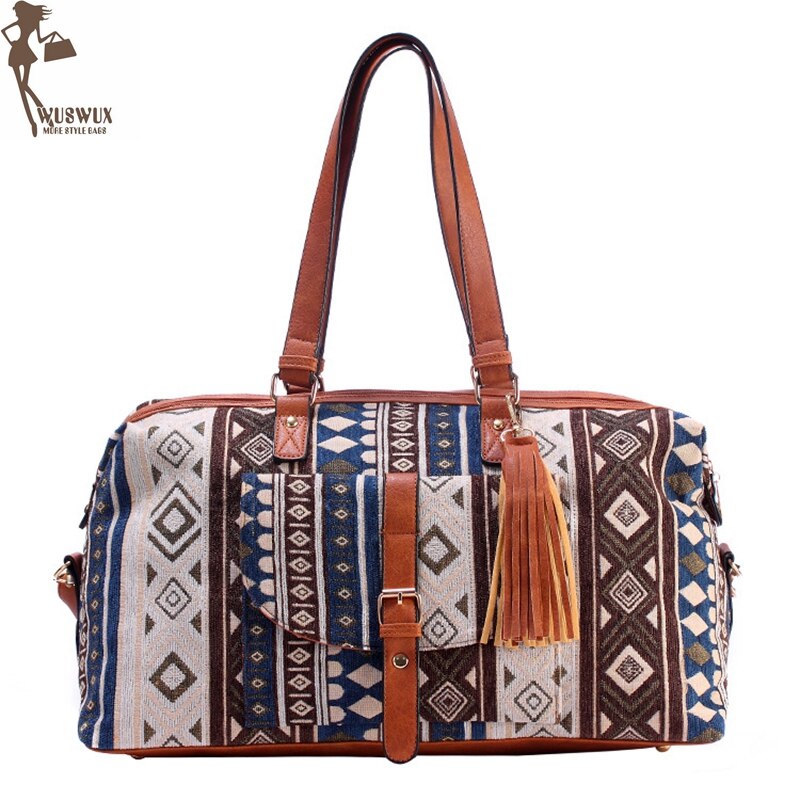 mode High-end Jacquard reistas canvas bagage tas vrouwen reistassen toevallige plunjezak verpakking cubes goede