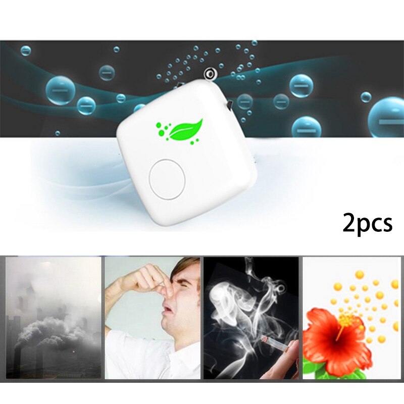 2 Pcs Portable Mini Air Purifier Necklace Wearable Personal Air Purifier for Kids/Adults