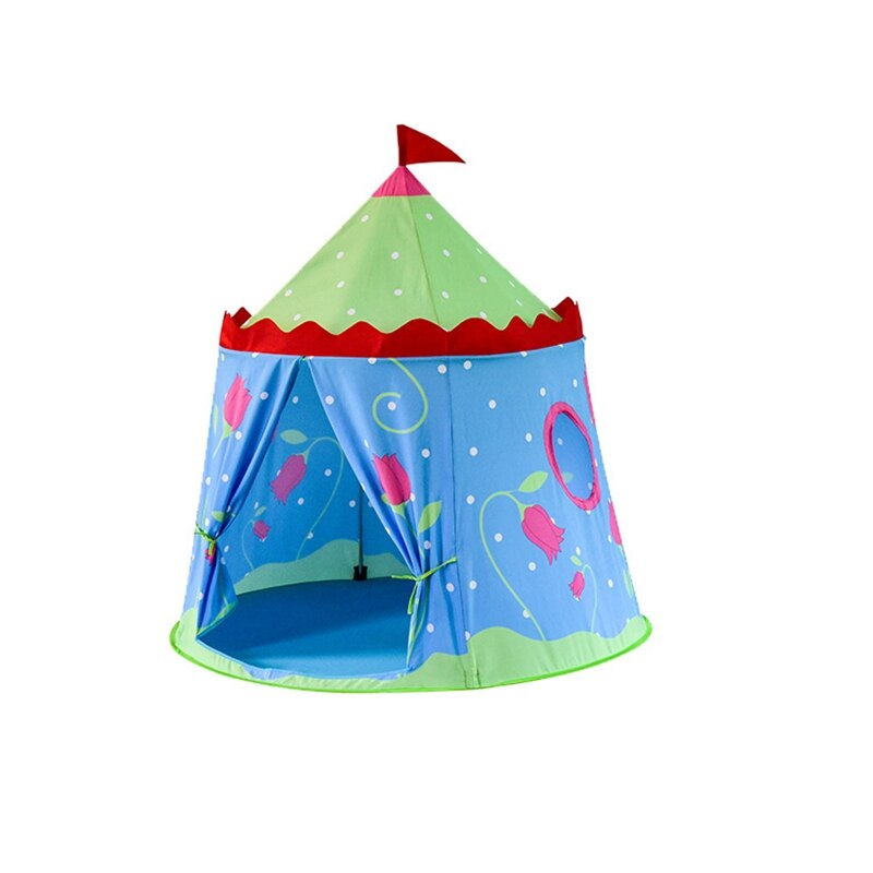 Tente Portable pour enfants, maison, château de princesse, drapeau suspendu, tipi, tente de jeu, d&#39;anniversaire pour bébés