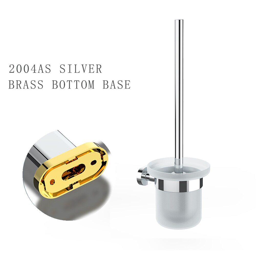 Black/Silver/Brushed Stainless Steel Toilet Brush Holder,Toilet Brush Set,Toilet WC Bathroom Accessories,Bathroom Cleaning Tools: 2004AS