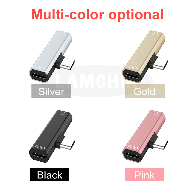 2 in 1 Mini Type C naar Aux Adapter Type C naar Type C Type-C naar 3.5mm Jack oortelefoon Kabel Usb C Aux Opladen Adapter Voor Huawei Sams