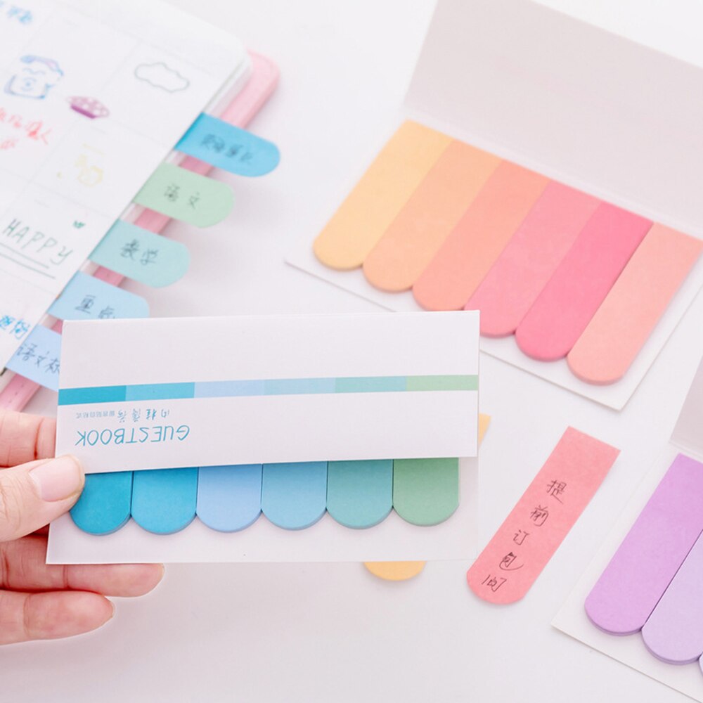 120Pages Colorful Memo Pad Sticky Notes Bookmark Label Index Posted It Planner Stickers Notepads Office School Supplies