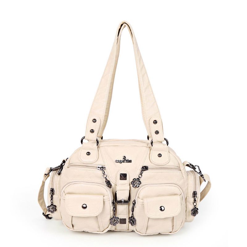 Bolsos de mano Vintage para mujer, Hobos de de lujo, bandoleras femeninas con asa superior, de a la , S2111: Beige