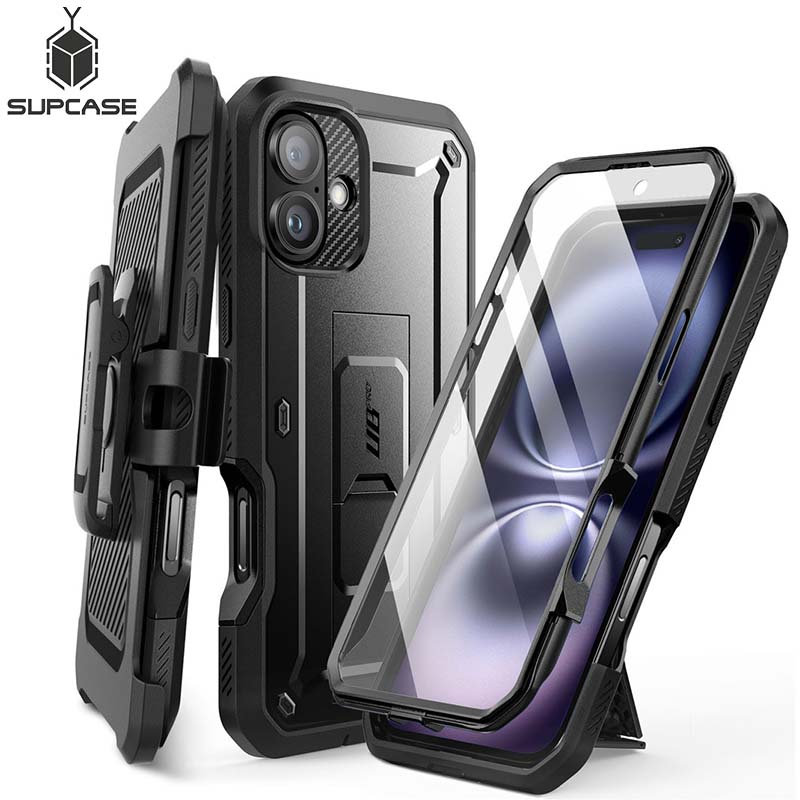 SUPCASE For iPhone 16 Case 6.1" ) UB Pro Full-Body Heavy Duty Rugged Phone Case with Built-in Screen Protector