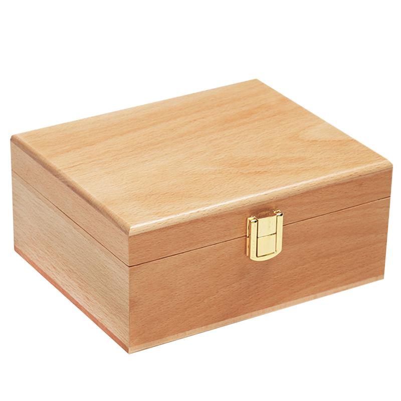 Wooden Sewing Case Storage Box Retro Wooden Case Sundries Storage Box for Desk Home Organizer