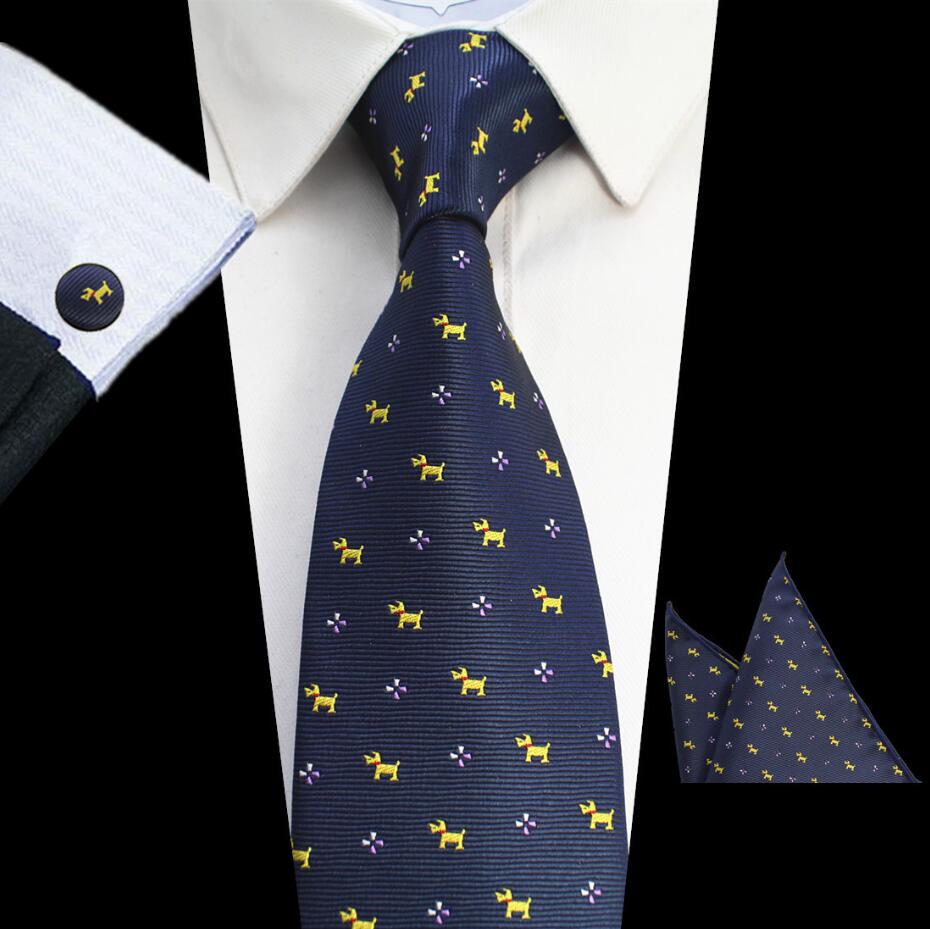 Rbocott 8cm conjuntos de gravata novo design para homem xadrez & dot & paisley gravata lenço abotoaduras define negócios festa de casamento pescoço laços: 06