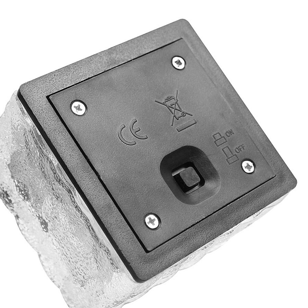 Waterdichte Zonne-energie LED Rock Licht Cube Brick Tuin Gazon Balkon Decoratieve Licht Lamp