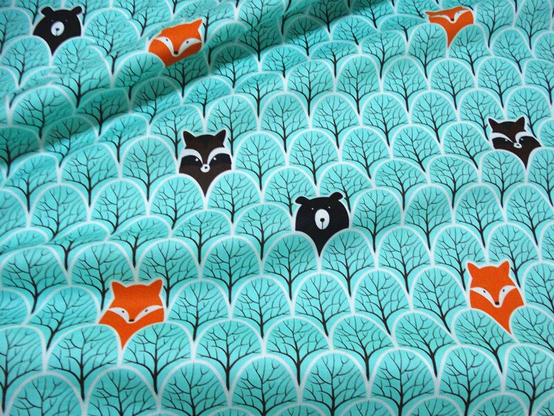 Karhupuukuviokankaat käsintehdyt tela algodon diy ompelu tilkkutäkki vauvan mekko sänky käsityöt vaatteet kudokset puuvillatvillikankaat: 200 x 160cm / Puuvillakankaat 3