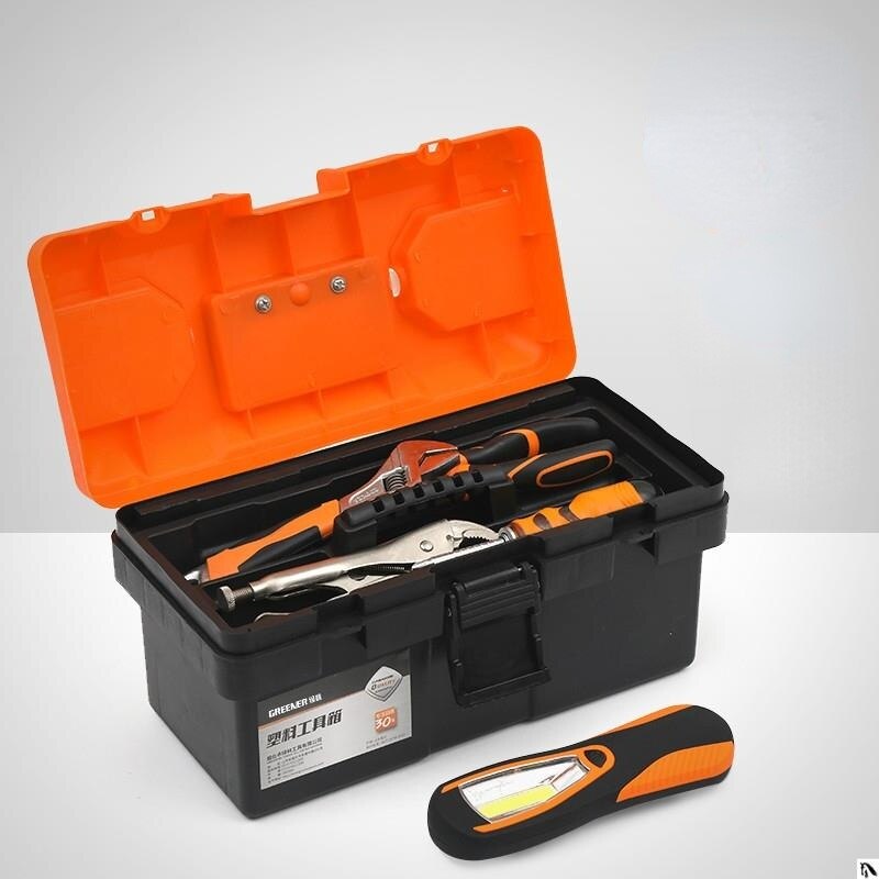 Mechanic Tool Box Plastic Portable Empty Working Tool Box Organizer Shockproof Caja Herramientas Tools Packaging