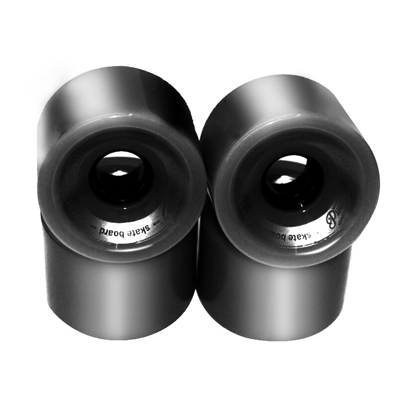 1/4 pcs Skateboard Wheels Bearings Elastic PU Wearable Flexible Durable 70x51 Skateboard Wheel Supplies: 4pcs Black