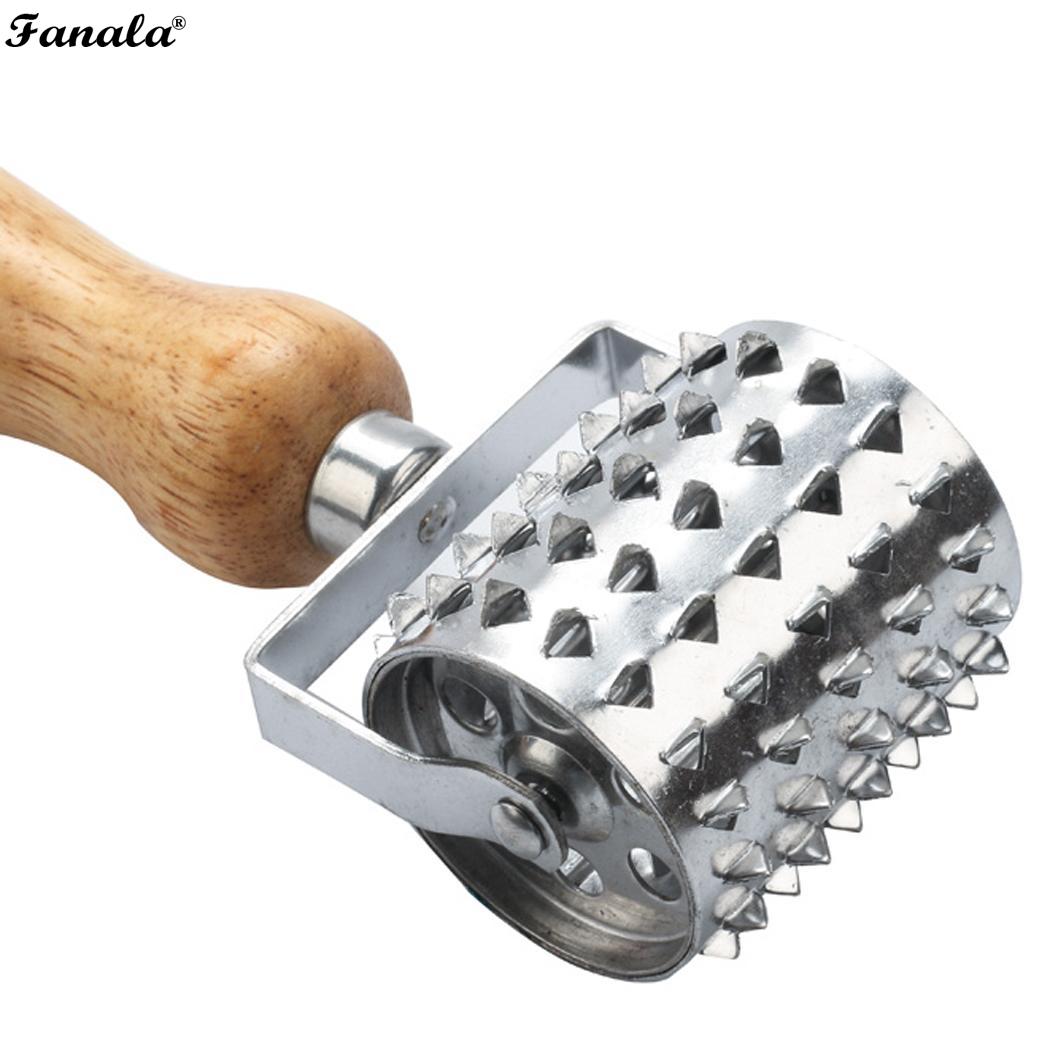 Wooden Handle Stainless Steel Steak Hammer Steak Meat Hammer for As picture Kitchen Home