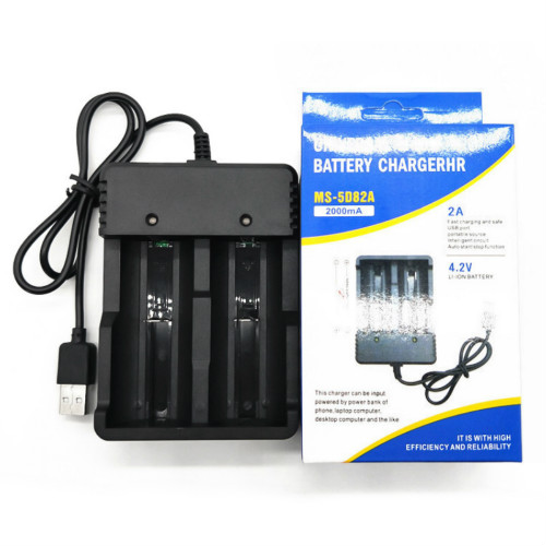 VOXLINK chargeur de batterie 2 slots USB recharge Intelligente 18650 26650 21700 14500 26500 22650 26700 Li-ion chargeur De Batterie Rechargeable: Default Title