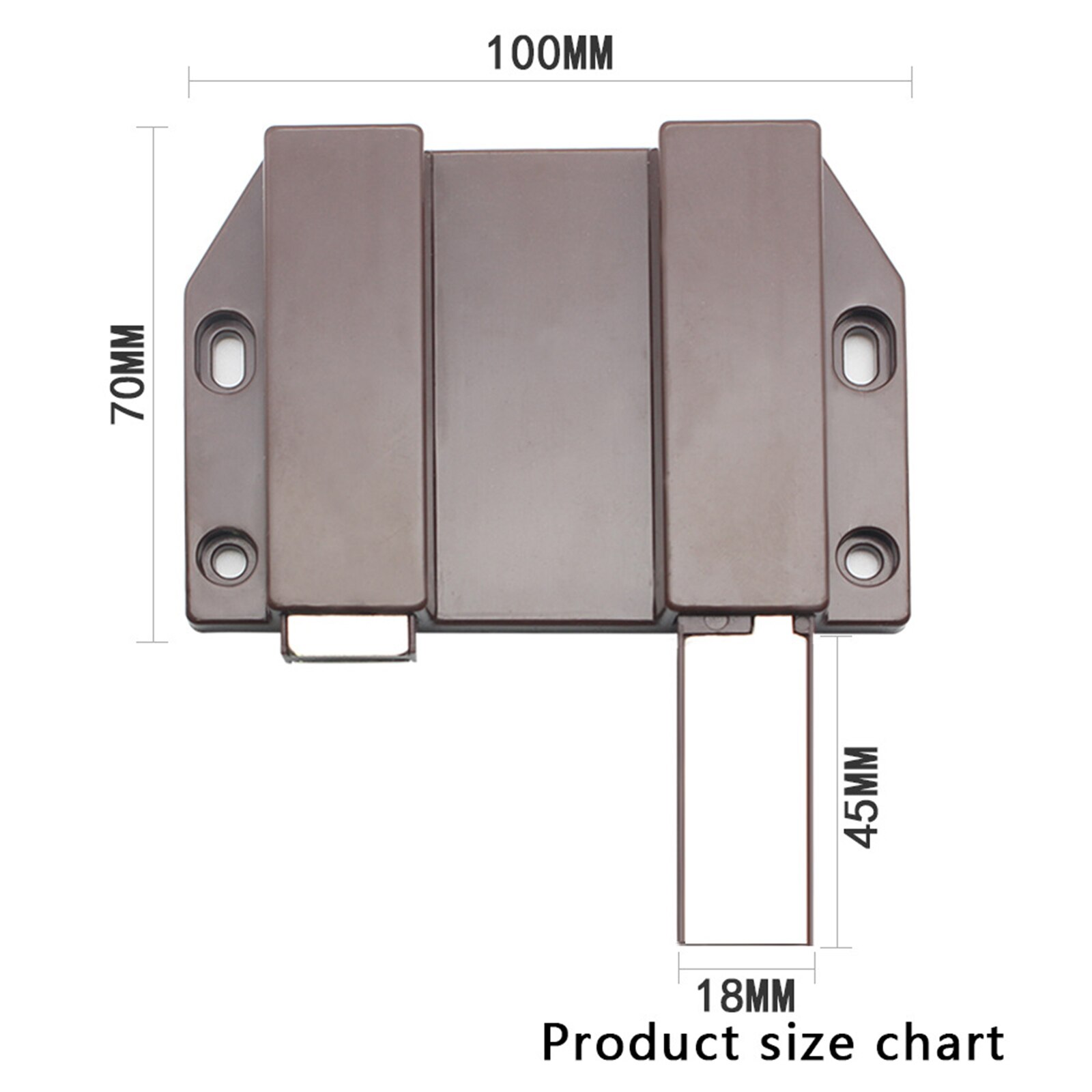 1 pc Double Magnetic Catches Stopper Cabinet Catch damper Buffer Touch Latch Cupboard Push To Open For Closet Door: Brown