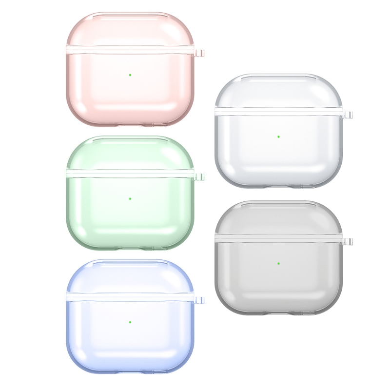 TPU Transparent Headphone Accessories Suitable for Air-pods 4 Generation Transparent Black/Blue/Green/Powder/Transparent