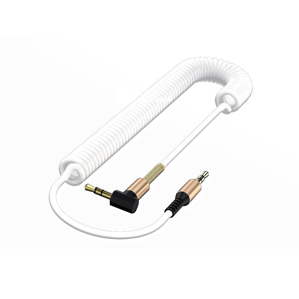 3 Kleuren 1.8M 3.5Mm Audio Kabel 3.5 Jack Male Naar Male Aux Kabel Hoofdtelefoon Code Voor Auto Xiaomi redmi 5 Plus Oneplus Lg Samsung: WHITE