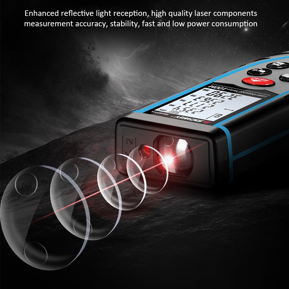 Range Finder Tool Battery-powered Distance Meter High Accuracy Level Build Measure Backlit 50m 70m 80m 100m 120m Electronic